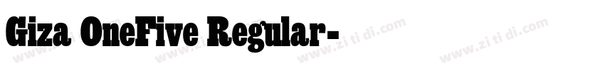 Giza OneFive Regular字体转换